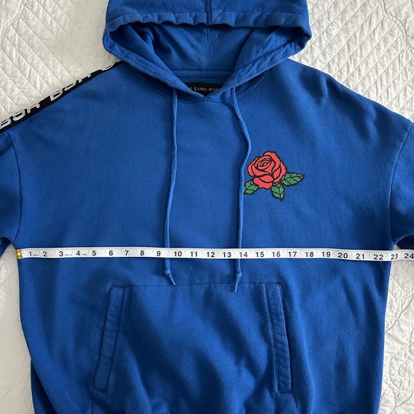 BSR By Samii Ryan Know Ya Worth Hoodie Sweatshirt Pullover Medium Royal Blue - Picture 8 of 11